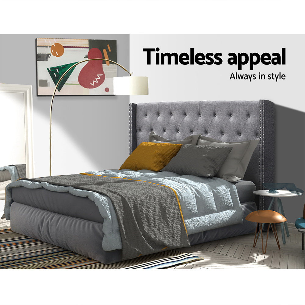 Larkin Tufted Bed Head – Grey – King