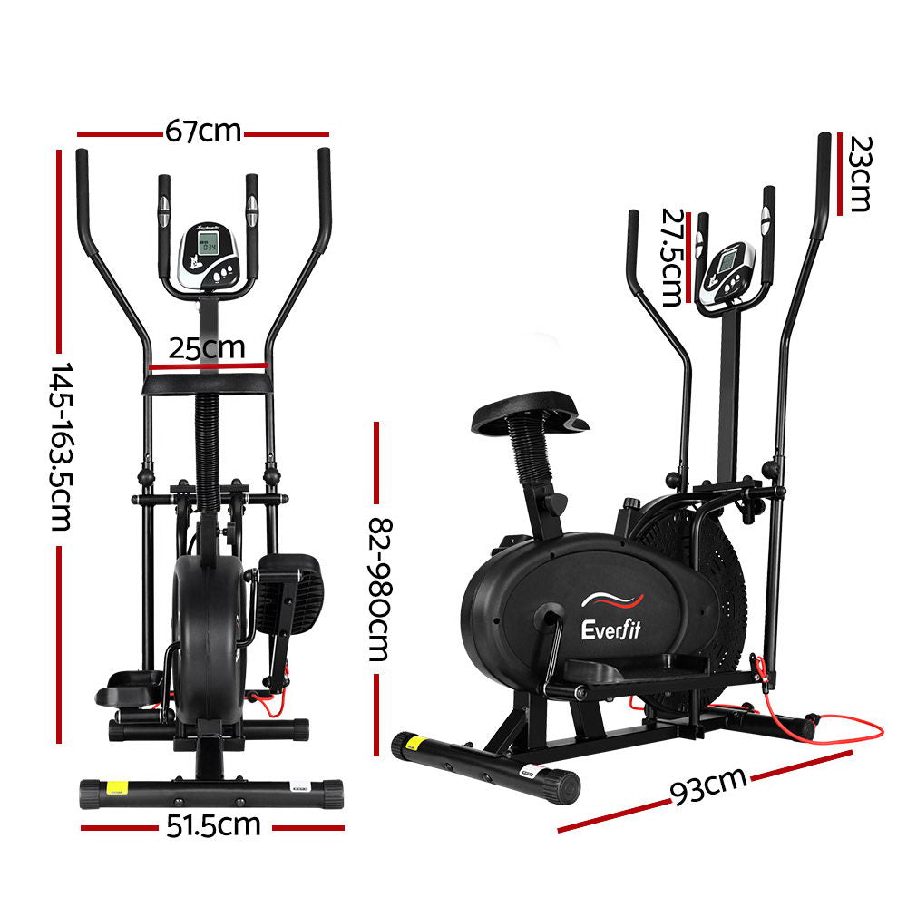 Meridian 5-in-1 Elliptical Cross Trainer – Black – 120kg Capacity