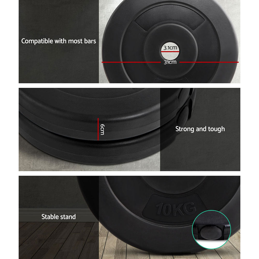 Atlas Weight Plates – Black – 10 kg Set