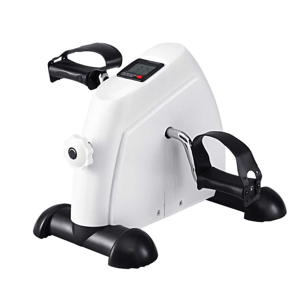 Pedal Exerciser Mini Exercise Bike Cross Trainer Under Desk Bike White