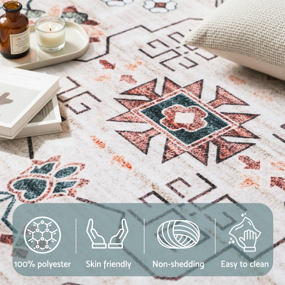 Meridian Transitional Washable Rug – Beige / Cream – 240 × 340 cm