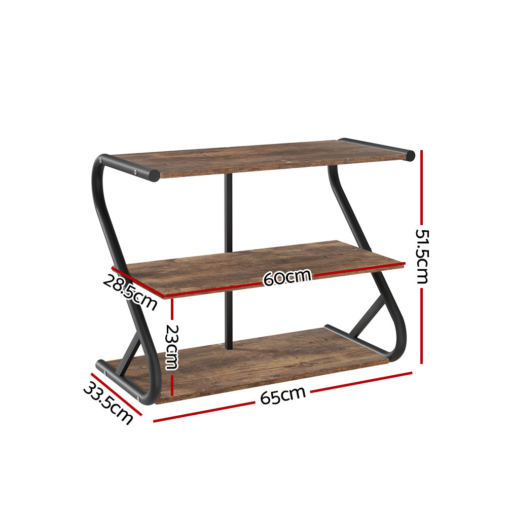 Sawyer Shoe Rack – Black – 3 Tier