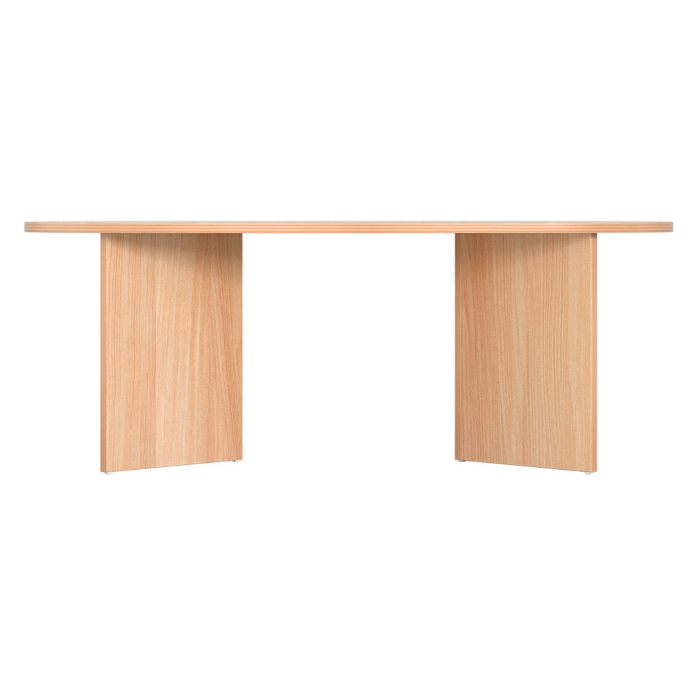Alva Oval Coffee Table – Brown – 110 cm