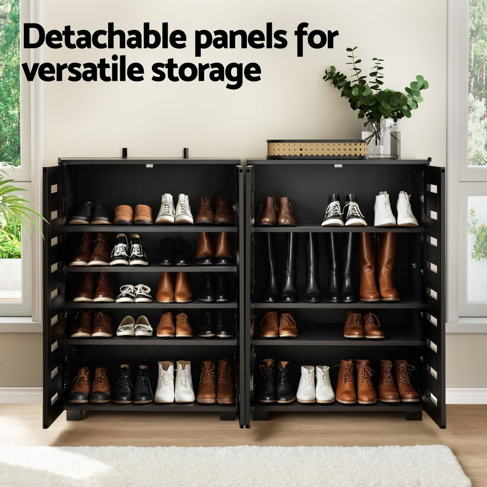 Alster Shoe Storage Cabinet – Black – 5 Tier