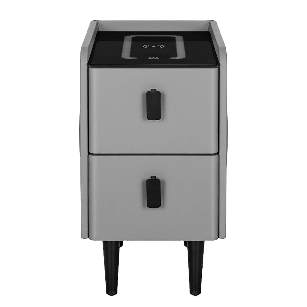 Aida Smart Bedside Table – Grey – LED & Wireless Charging