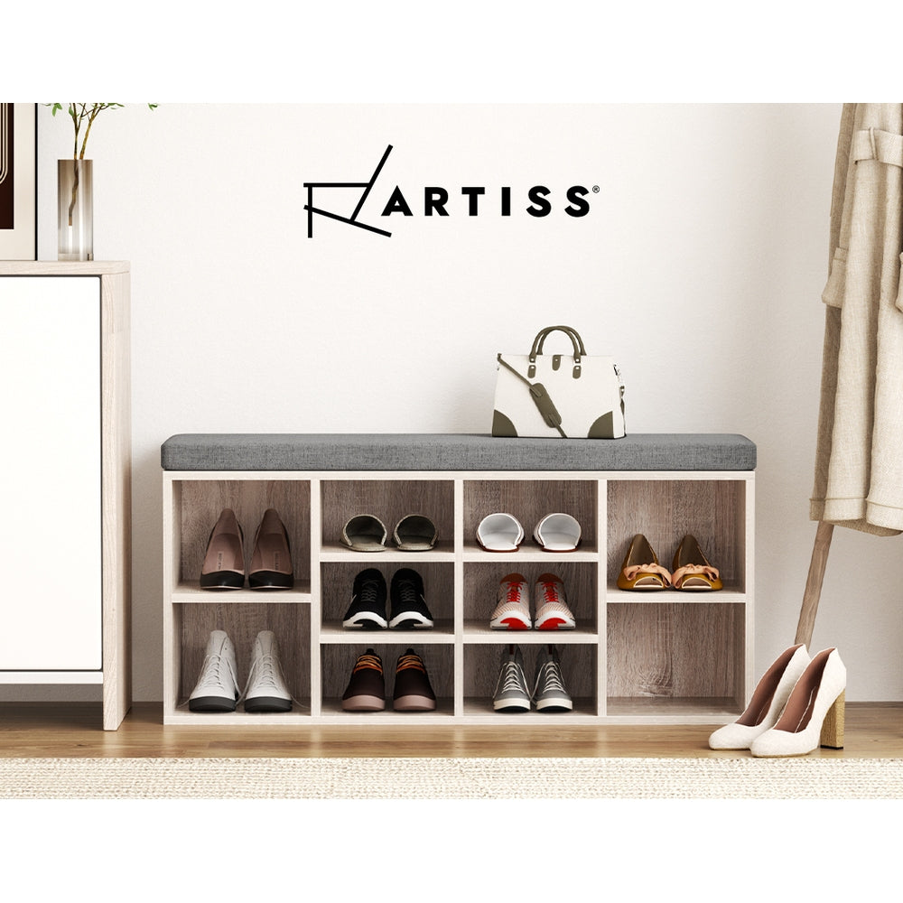 Nara Shoe Storage Bench – Brown / Wood – 102 cm