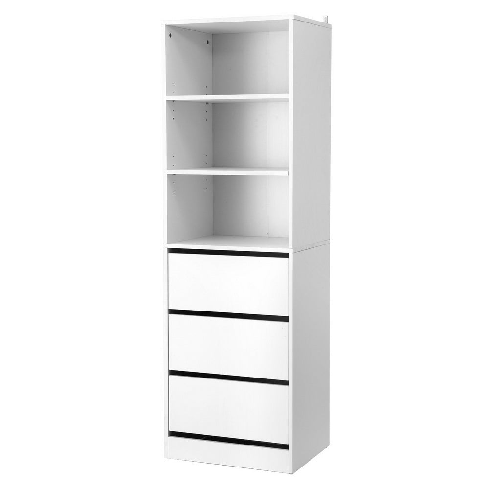 Cove 3 Chest of Drawers Tallboy Cabinet White