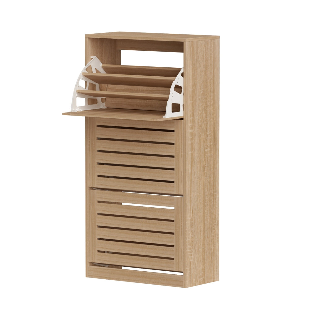 Shoe Cabinet Storage Drawer 45 Pairs Pine