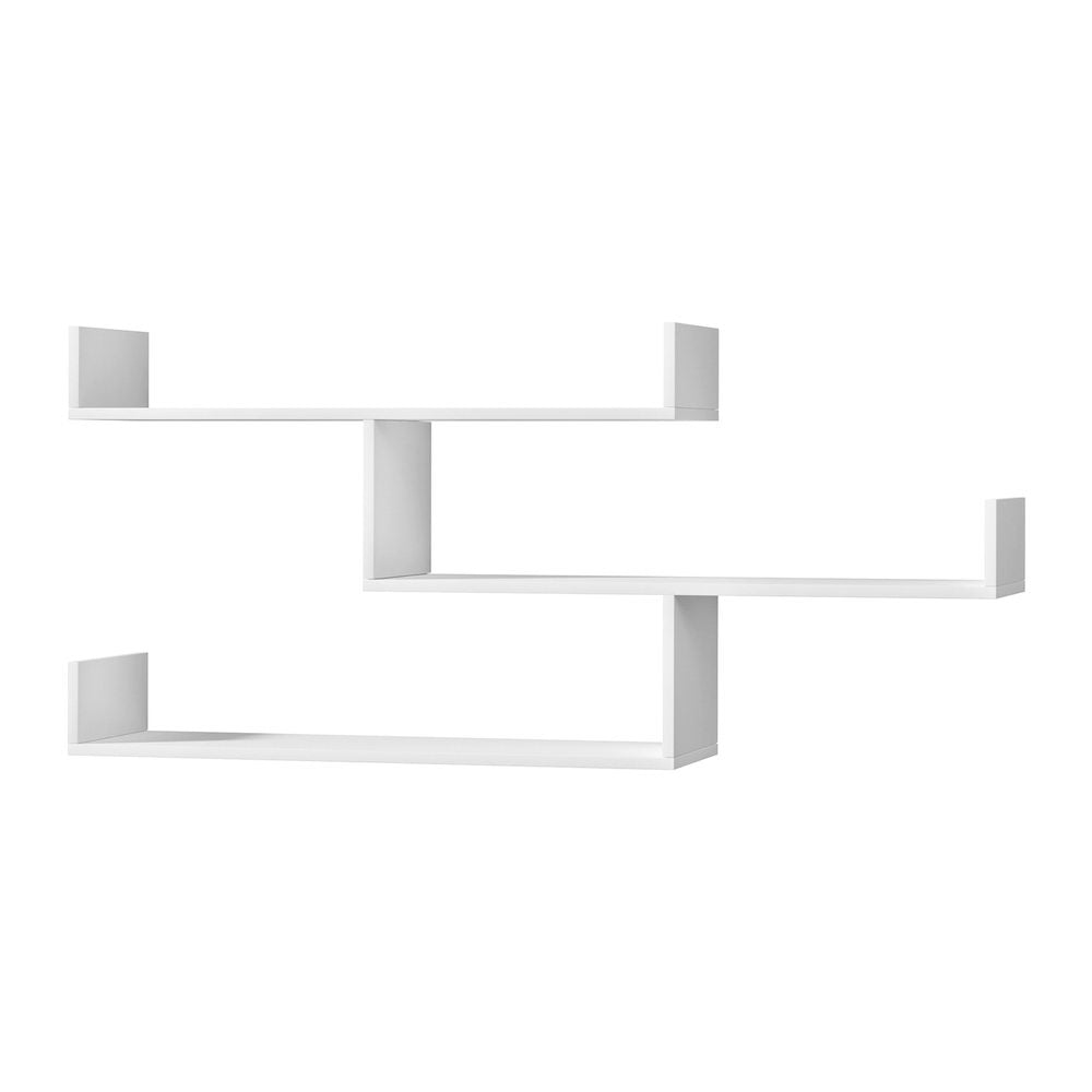 Floating Wall Shelf 3 Tier White