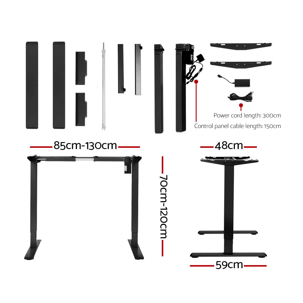 Veron Electric Sit Stand Desk – White – 140 cm