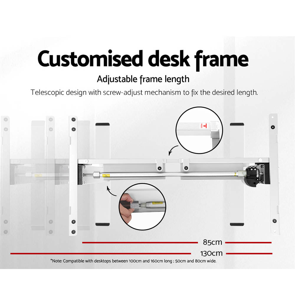 Kepler Electric Sit Stand Desk – White Oak – 120 cm