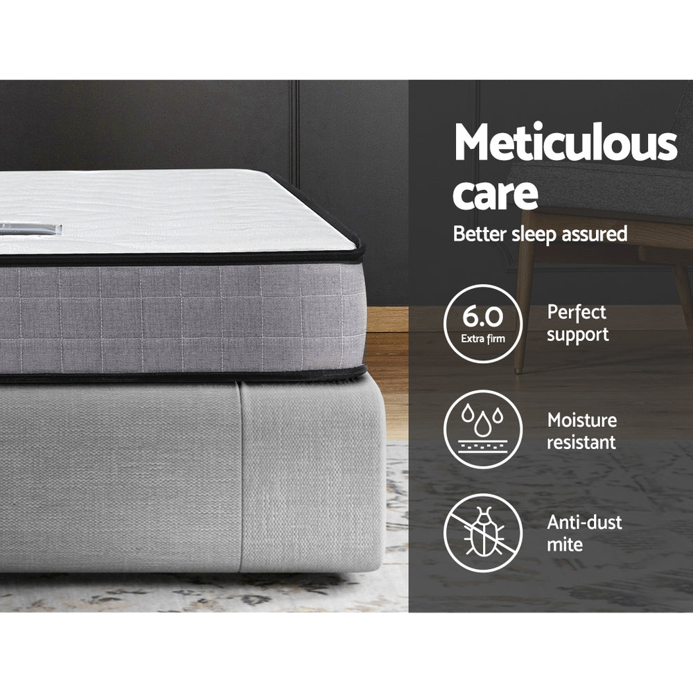 Zenith Spring Mattress – White – King Single