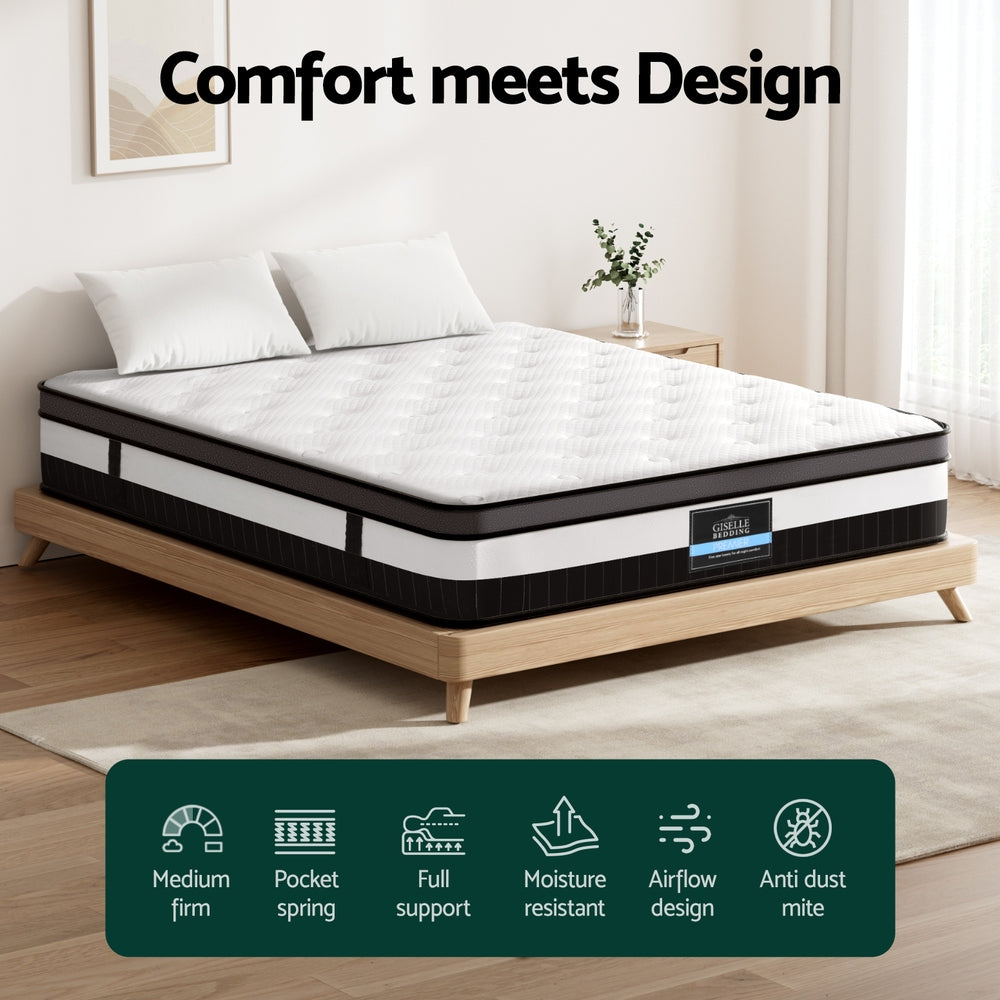 Serenity Euro Top Mattress – White – Double
