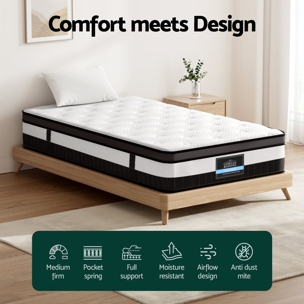 Restwell Euro Top Mattress – White – King Single