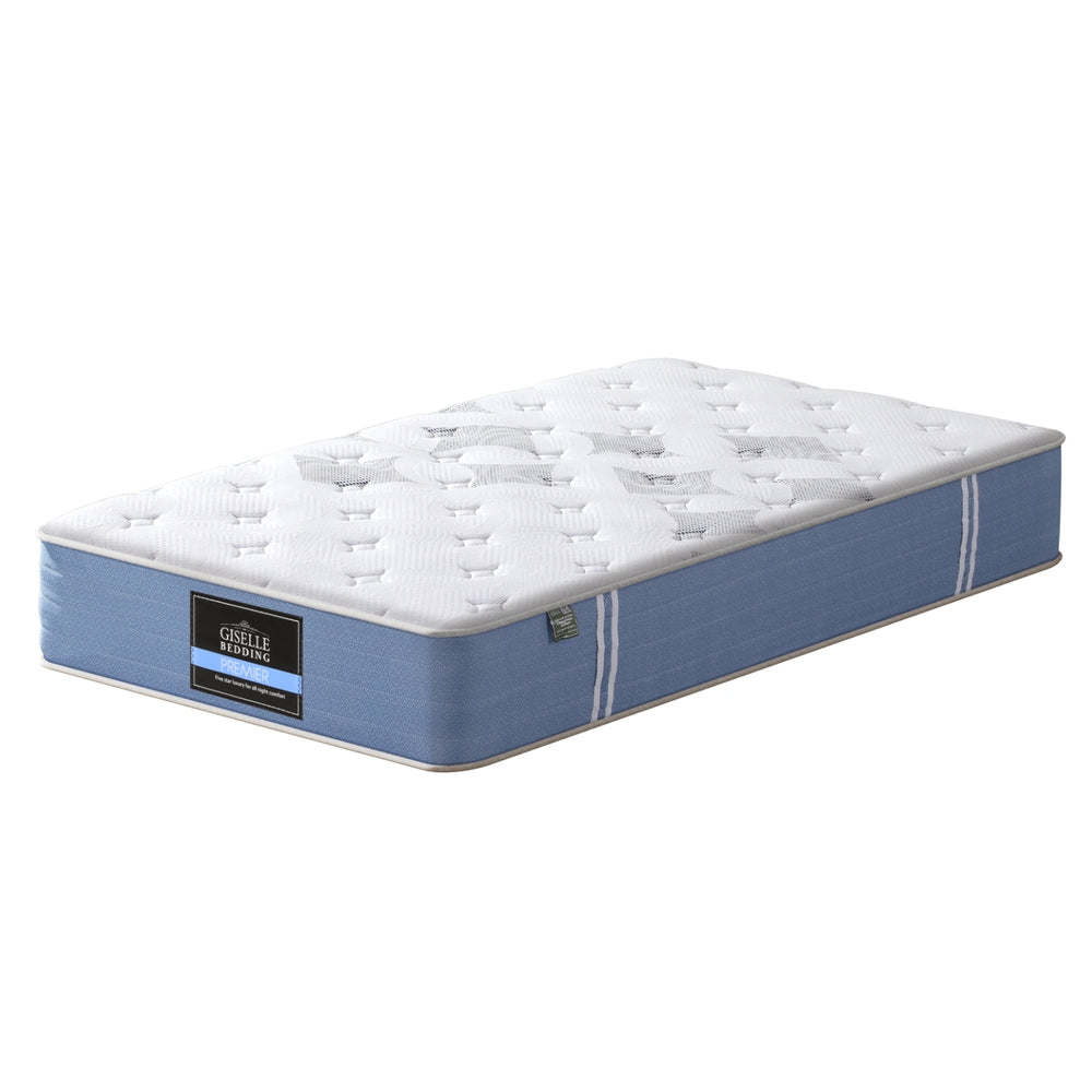 VelvetRest Euro Top Mattress – White – King Single