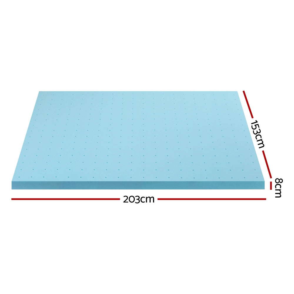 Velora Gel Foam Mattress Topper – White – 8 cm – Queen