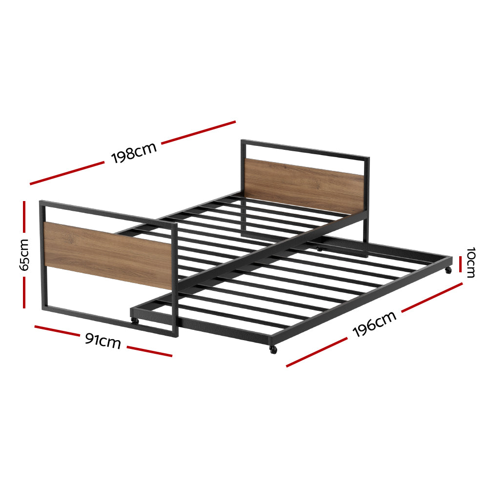 Larkin Bed Head – Black – Single