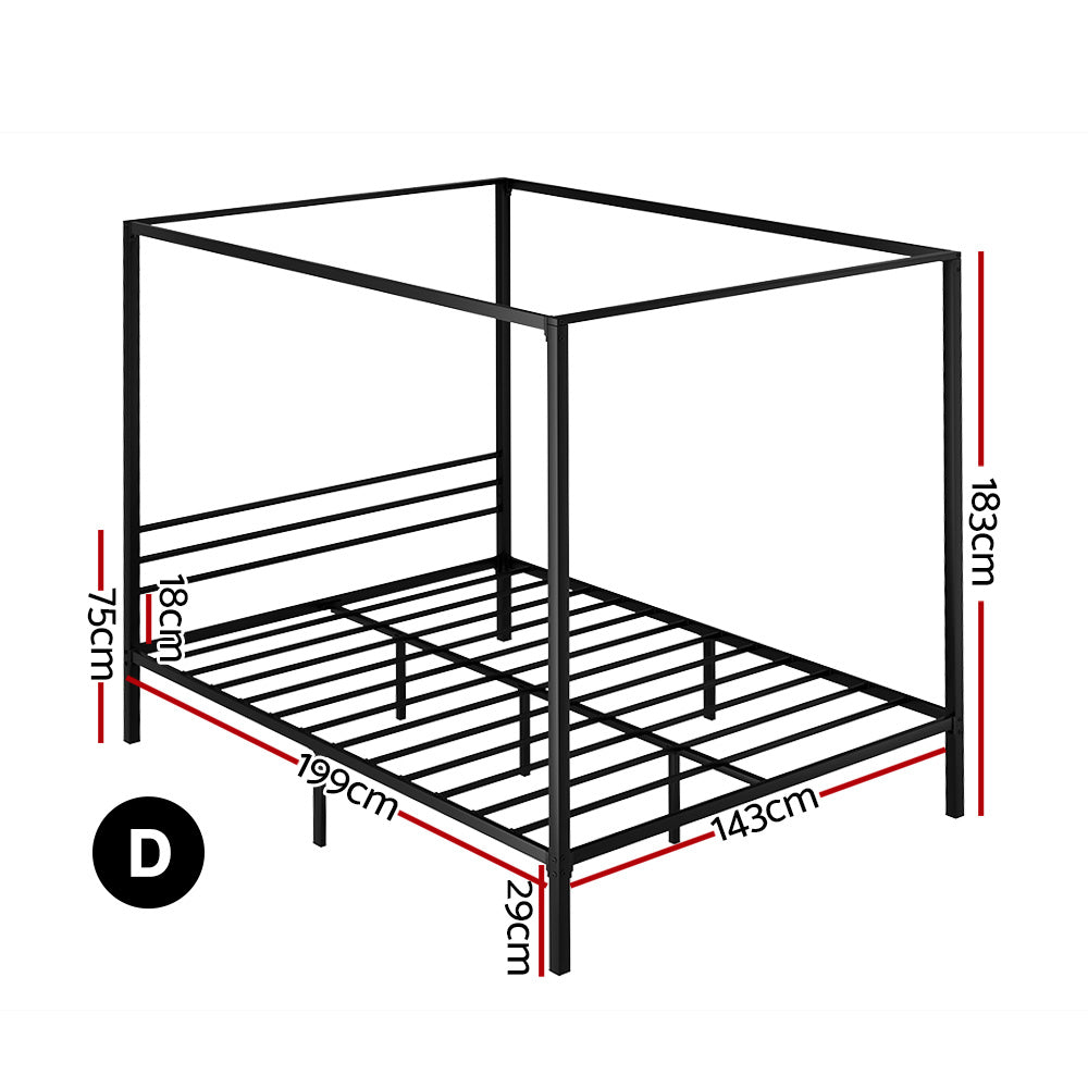 Union Bed Base – Black – Double
