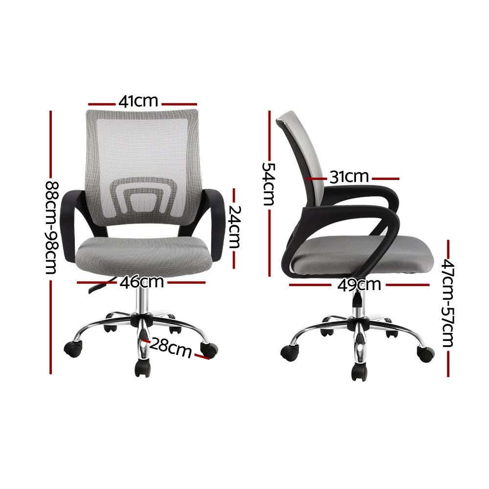Prism Mid Back Mesh Office Chair – Grey – Regular