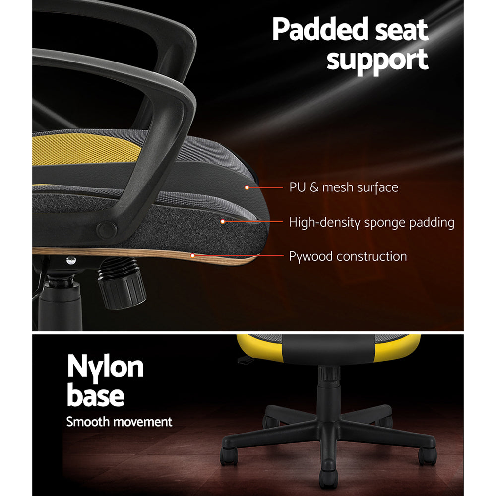 Velocity High Back Gaming Chair – Yellow