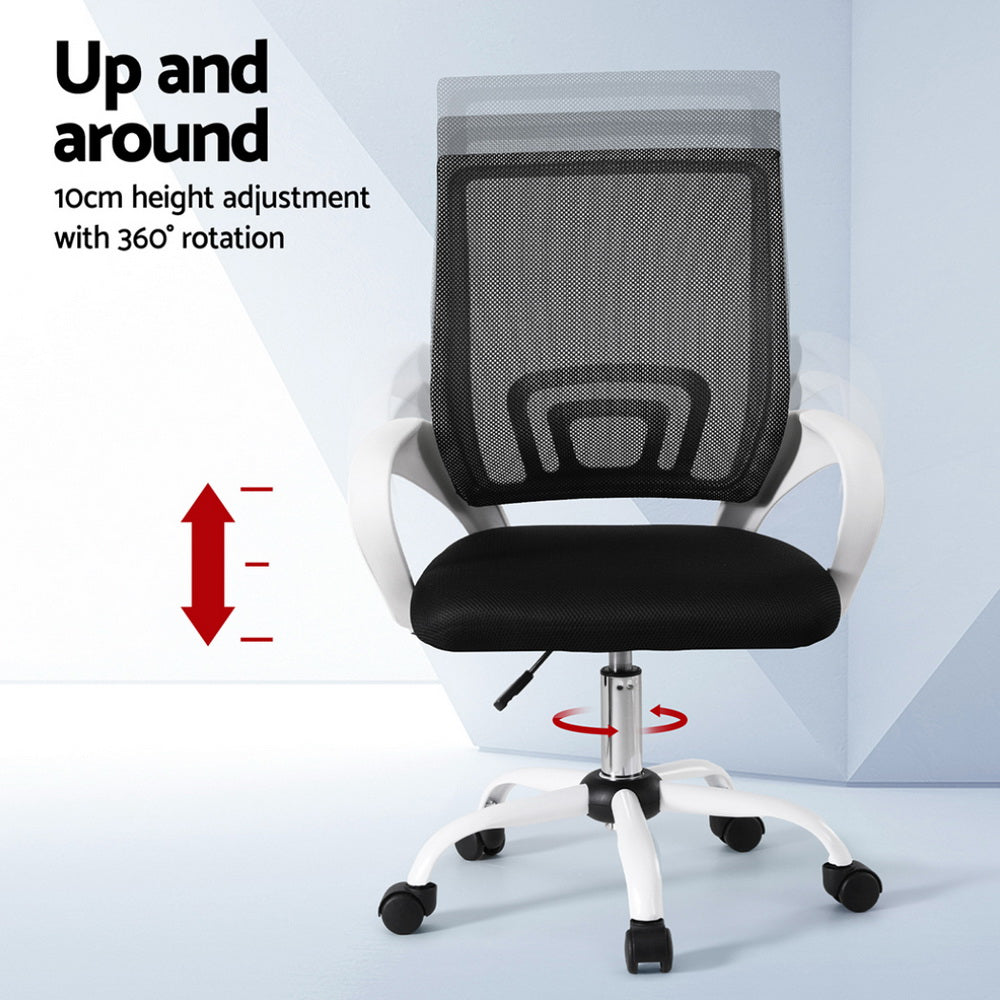 Miron Mid-Back Mesh Office Chair – White – Standard