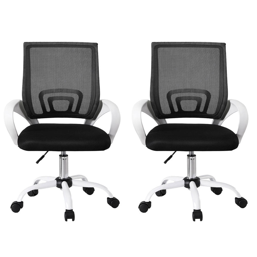 Kaeston Mesh Office Chairs – White – Set of 2