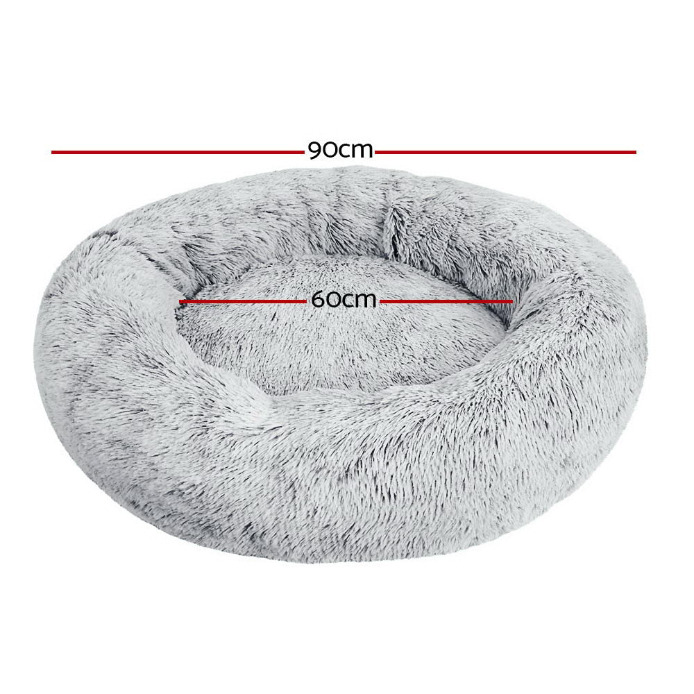 Serano Calming Pet Bed – Charcoal – Large 90cm