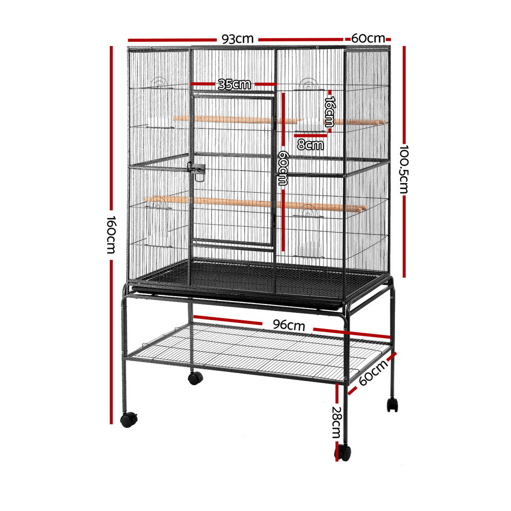Voyager Mobile Bird Cage – Black – 160 cm