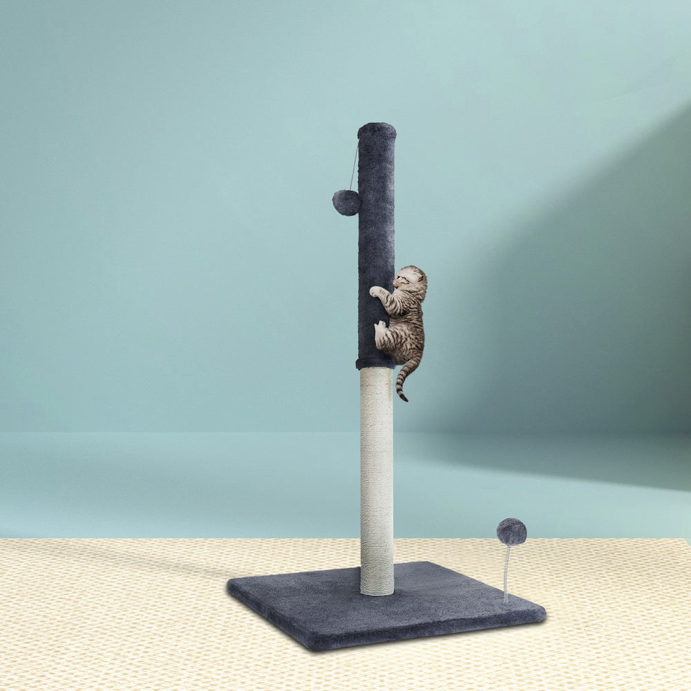 Cat Tree 105cm Scratching Post Scratcher Tower Condo House Hanging toys Grey