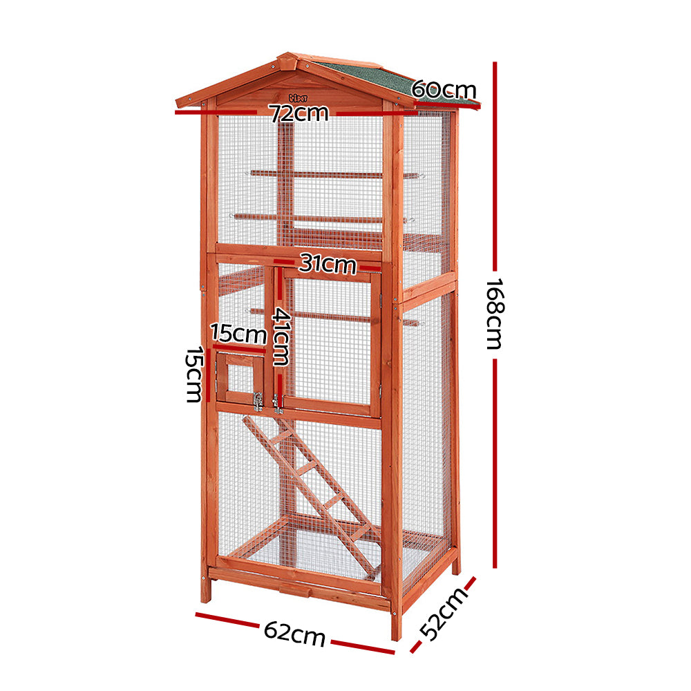 Arbor Wooden Bird Cage – Natural Wood – XL
