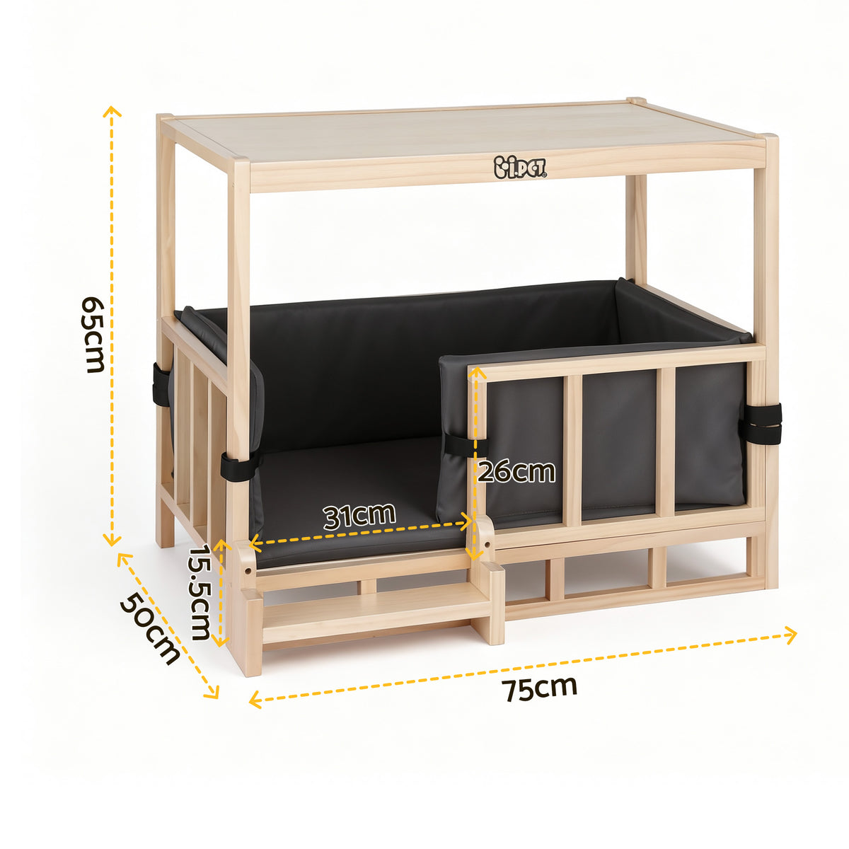 Nova 2-in-1 Dog Kennel – Brown / Wood – Medium