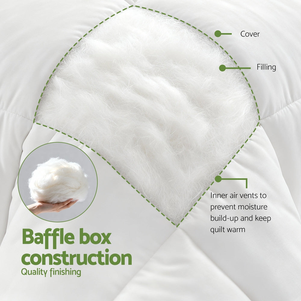 Haven Bamboo Quilt – White – King