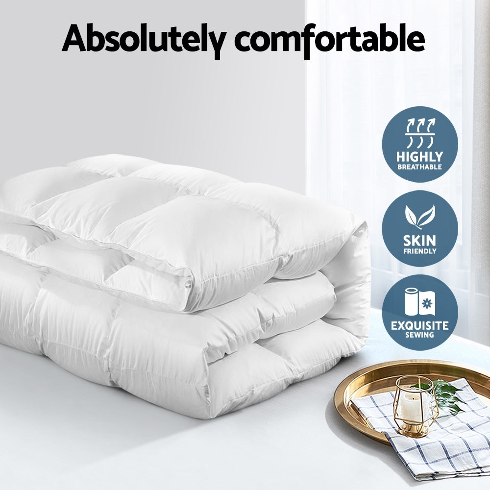 Haven Duck Down Quilt – White – Queen