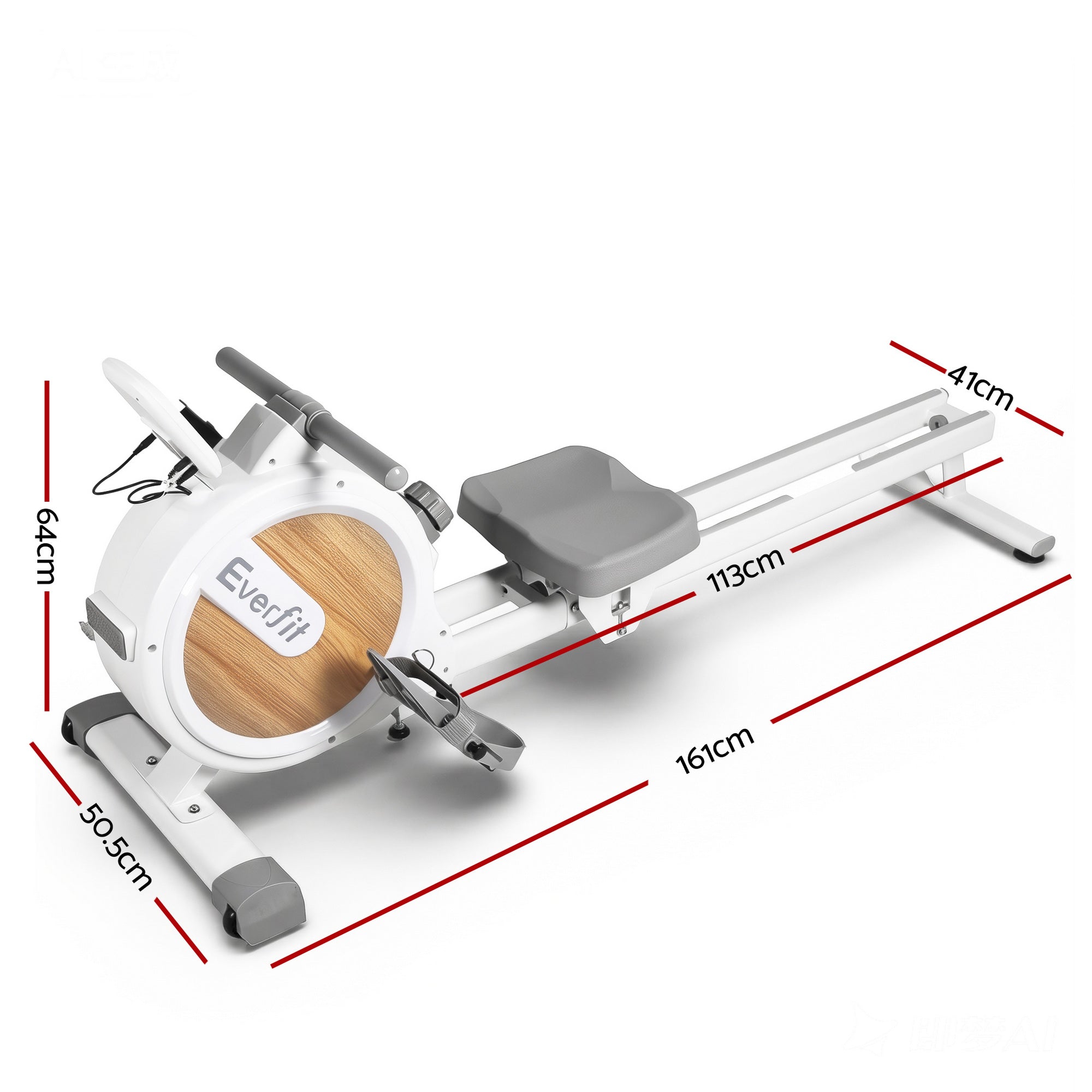 Cascade Magnetic Rowing Machine – White – App Compatible