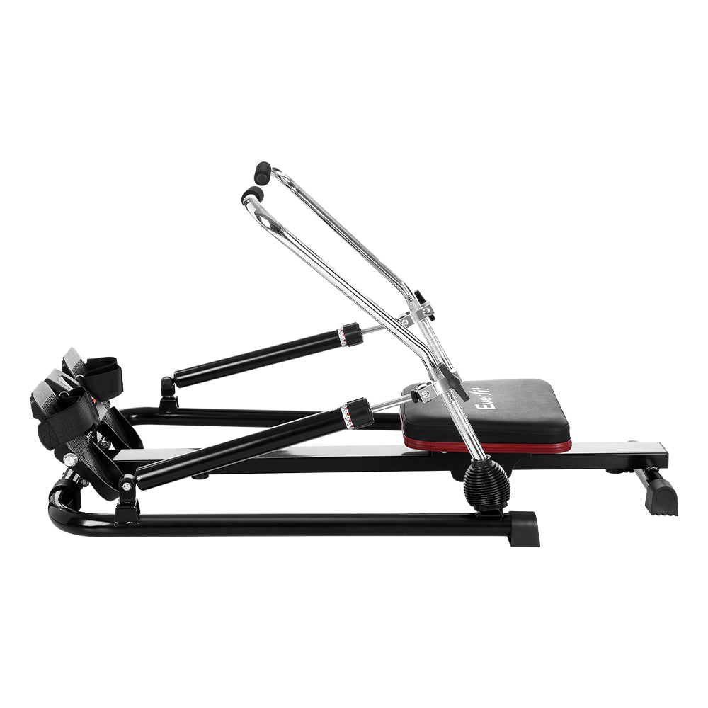 Everfit Hydraulic Rowing Machine – Black – 12 Levels