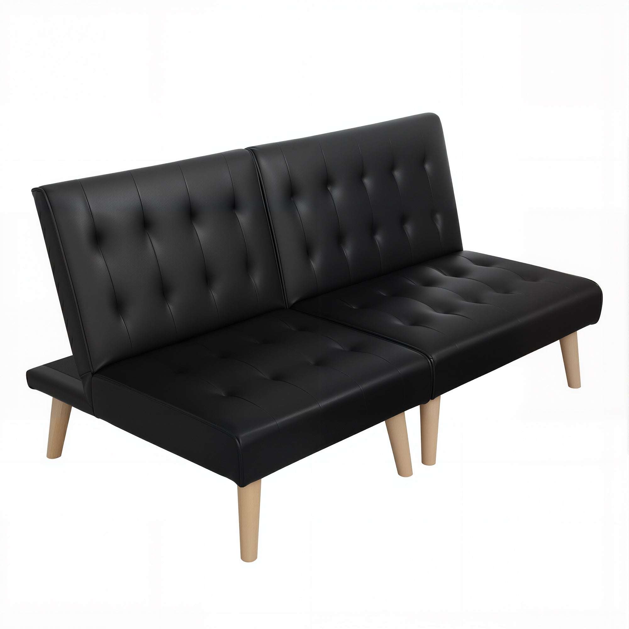 Solari Recliner Sofa – Black – Set of 2