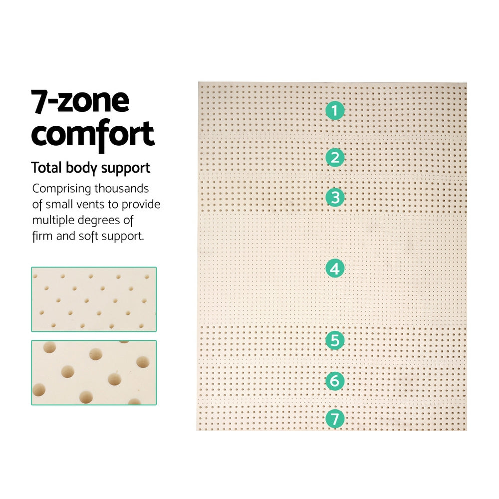 Slumber Latex Foam Mattress – White – Queen
