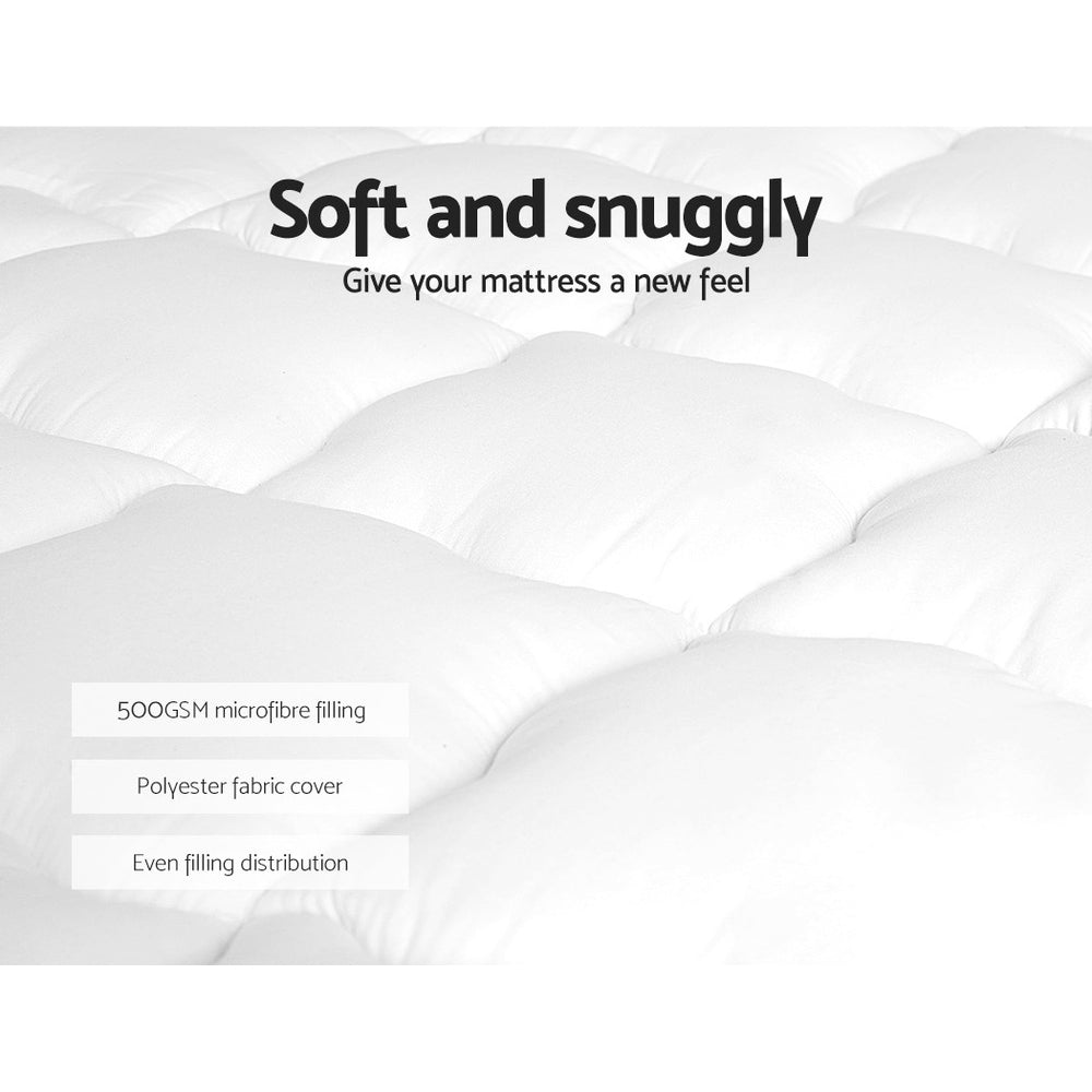 Marlow Bamboo Mattress Topper – White – King