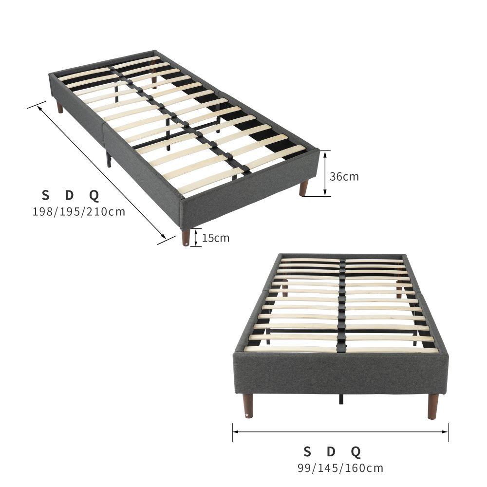 Vienna Velvet Bed Frame – Blue – Double