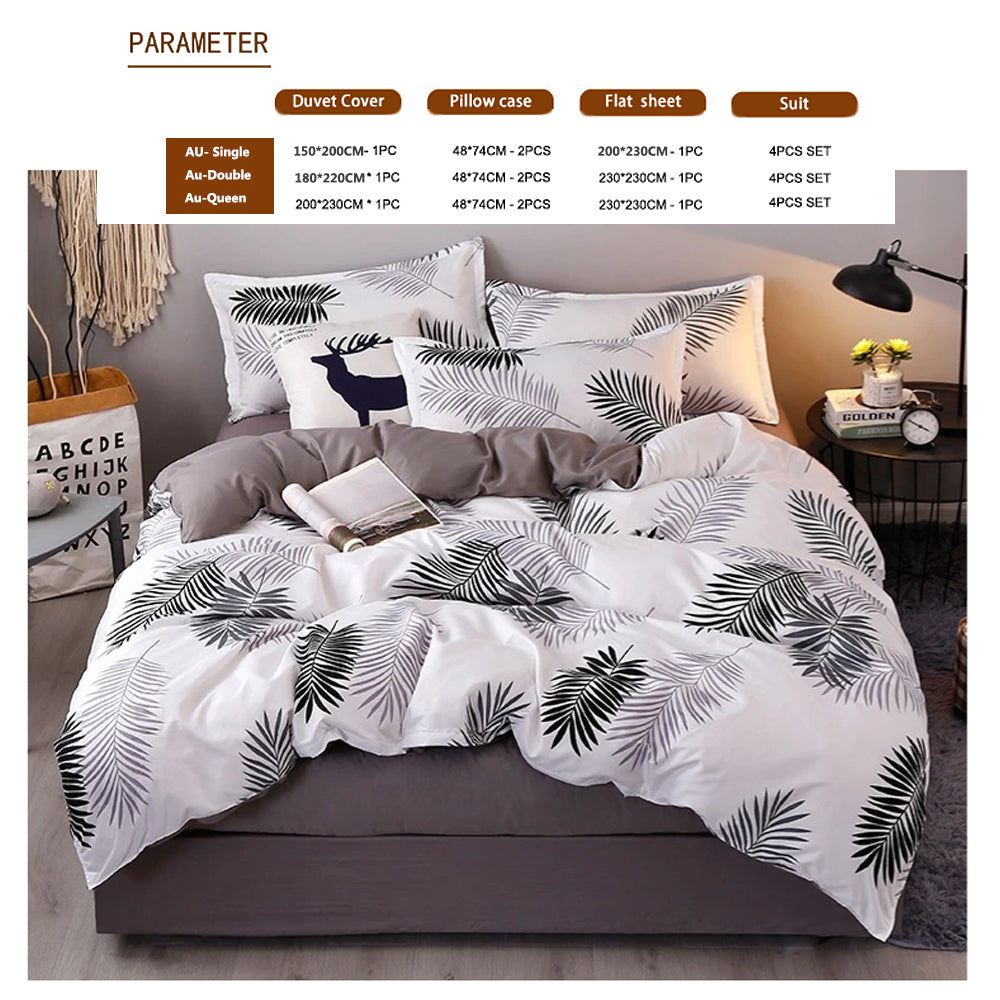 Miralto Palm Leaves Quilt Cover Set – Green – King