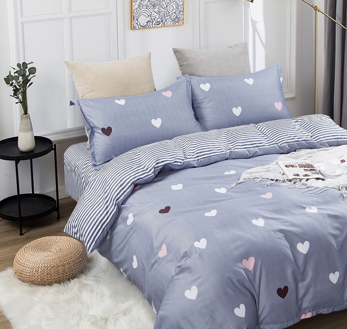 Amara Love Heart Quilt Cover Set – Multi – Super King