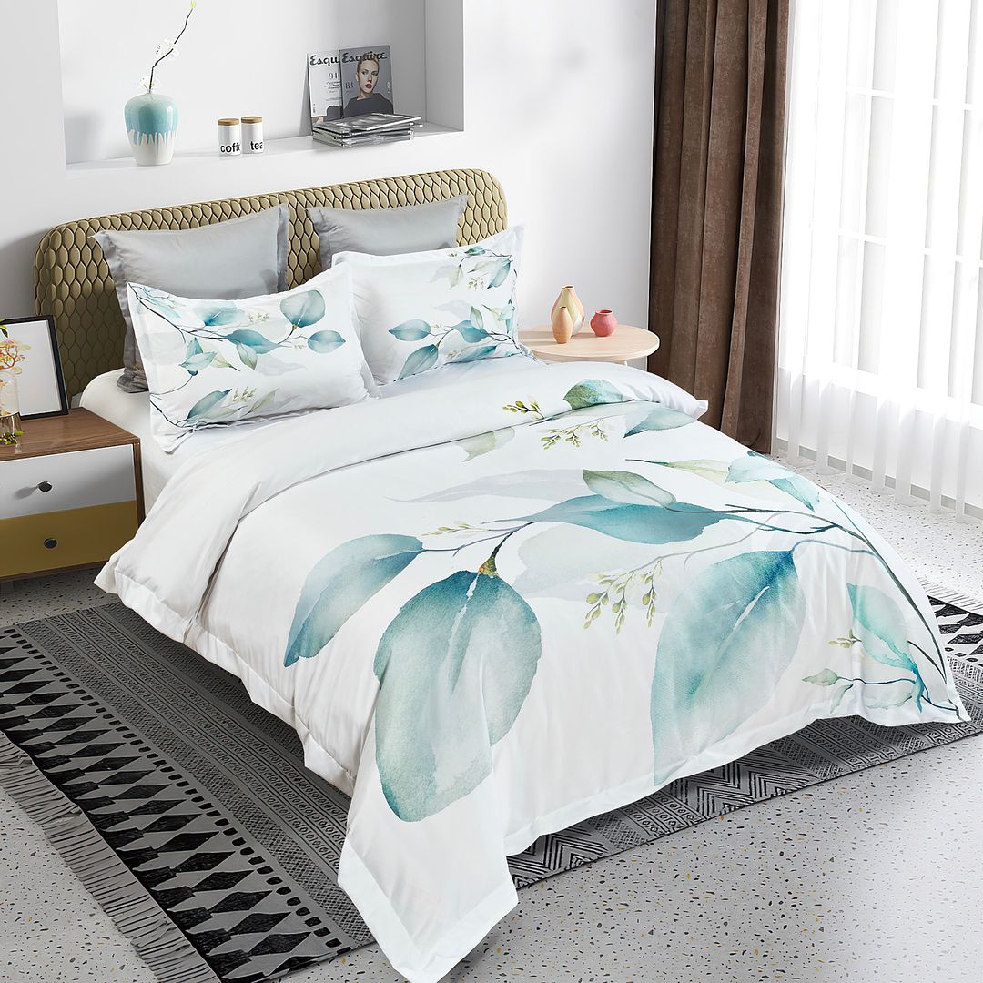 Angelis Leaves Quilt Cover Set – Multi – Queen