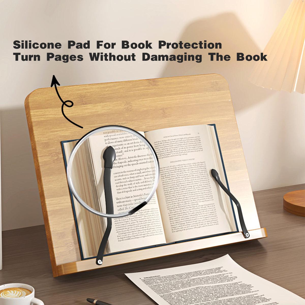 Rowan Wooden Adjustable Reading Stand Multifunctional Book Holder Bracket for Desk - Small
