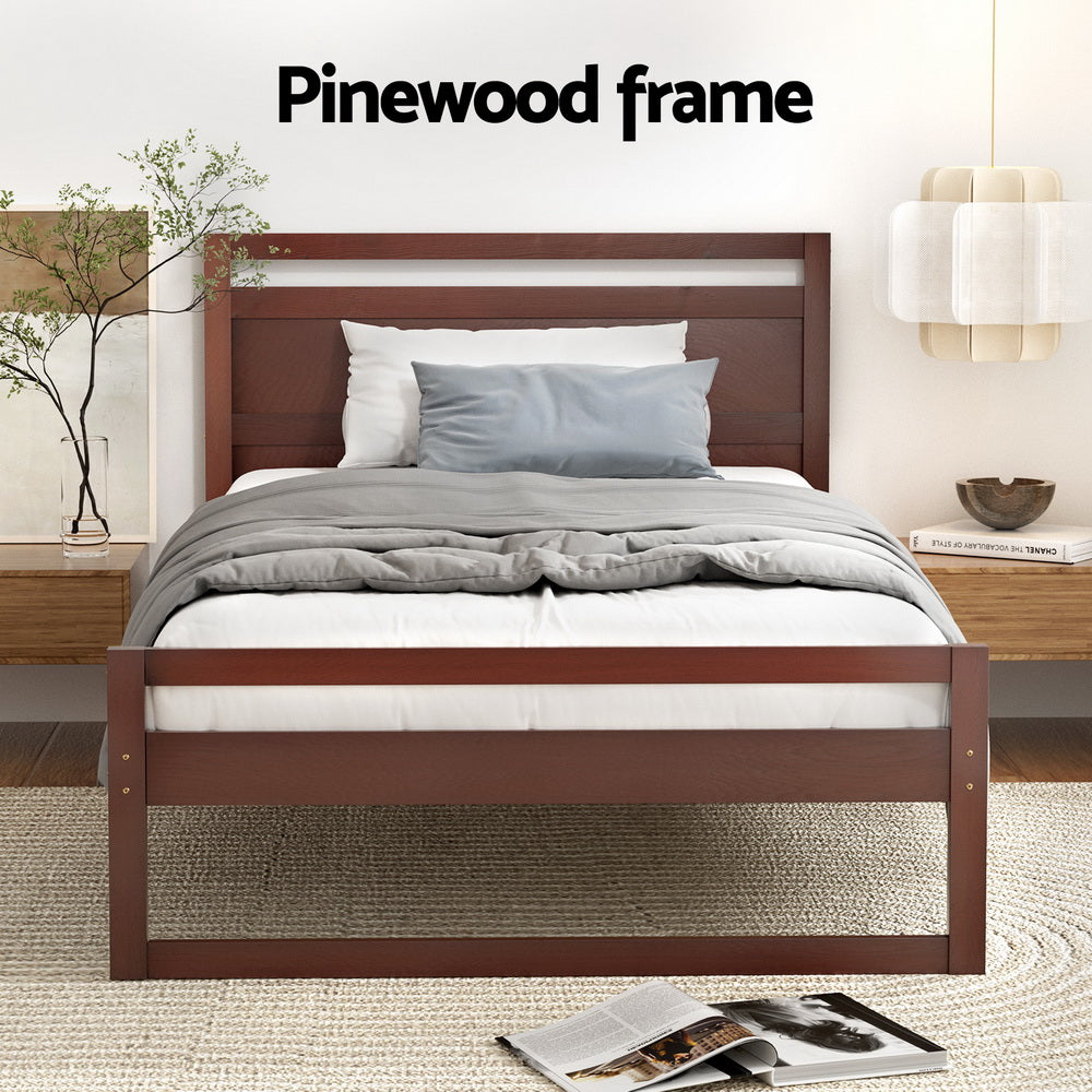 Hawthorne Timber Bed Frame – Walnut – King Single