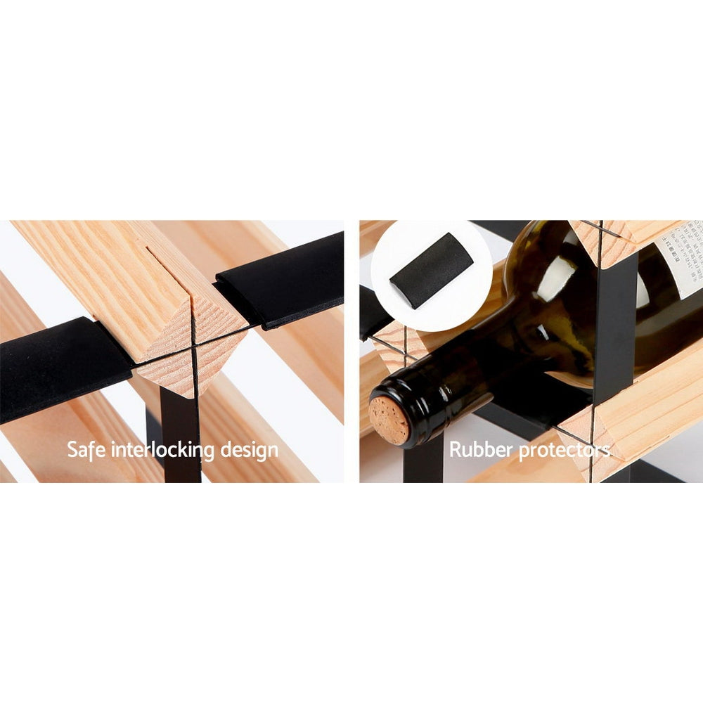 Celara Wine Rack – Natural Wood – 110 Bottle