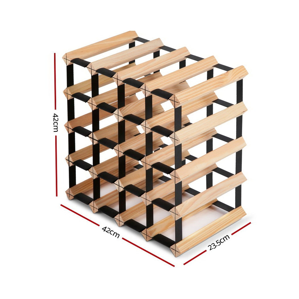 Sterling Timber Wine Rack – Natural – 20 Bottles