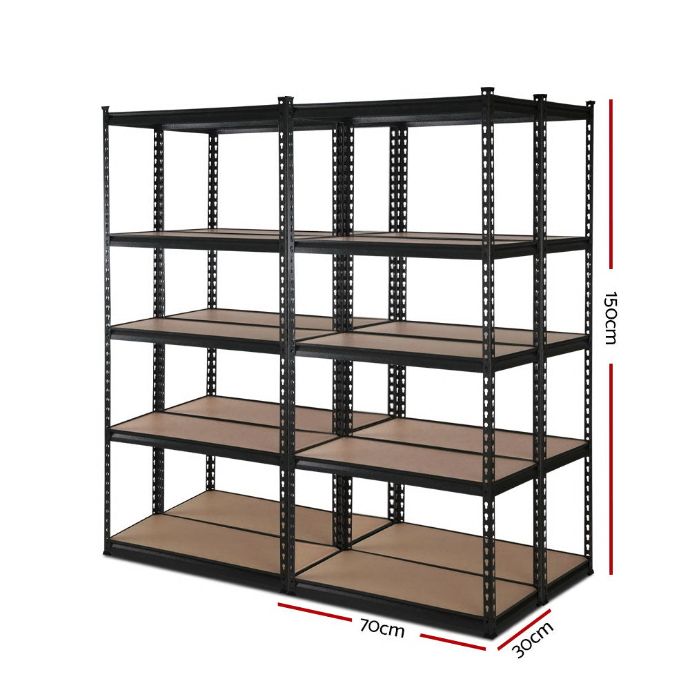 Callan Garage Shelving Warehouse Rack – Black – Set of 4