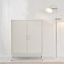 Buffet Sideboard Metal Cabinet - SWEETHEART White