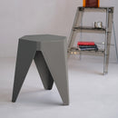 Atlas 2x Bar Stools Puzzle Plastic Foot Stool Grey