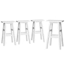 Atlas 4x Bar Stools Kitchen Chairs Wooden White